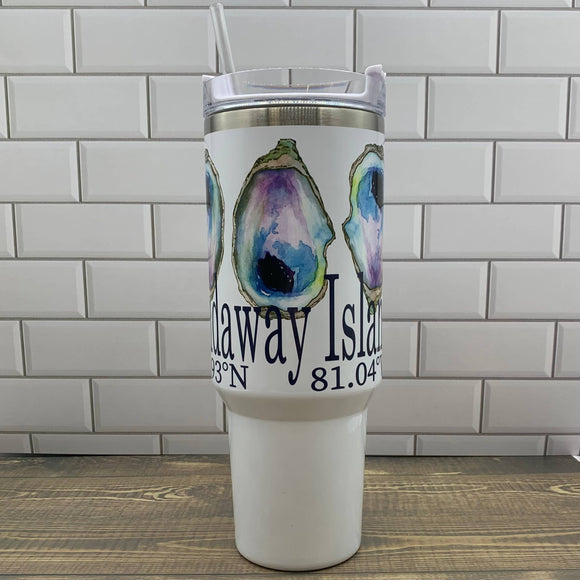OG Triple Oyster 40oz Tumbler - Name Drop with your town Insulated Mug/Tumbler Blue Poppy Designs Art Only  