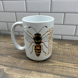 Hornet 15 oz Coffee Mug - Customize it with your town Coffee Mug/Cup Blue Poppy Designs Art Only  