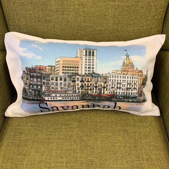 Savannah River Street Pillow Throw/Decorative Pillow Blue Poppy Designs   