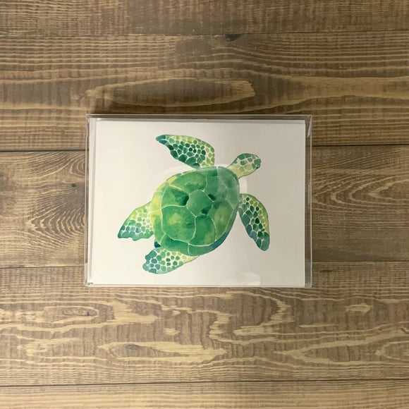Turtle Note Cards - Set of 8 cards Stationery/Notecard Set Blue Poppy Designs Art Only  