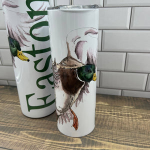 Mallard 20 oz Tumbler - Customize it with your town (C Drinking Glass/Tumbler Blue Poppy Designs Art Only  