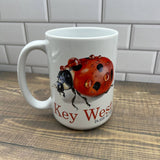 Ladybug 15 oz Coffee Mug - Customize it with your town Coffee Mug/Cup Blue Poppy Designs Art Only  