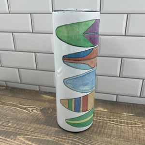 Surfboards 20 oz Tumbler - Customize it with your town Drinking Glass/Tumbler Blue Poppy Designs   