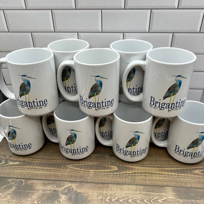Watercolor Heron Ceramic Mug Coffee Mug/Cup Blue Poppy Designs   