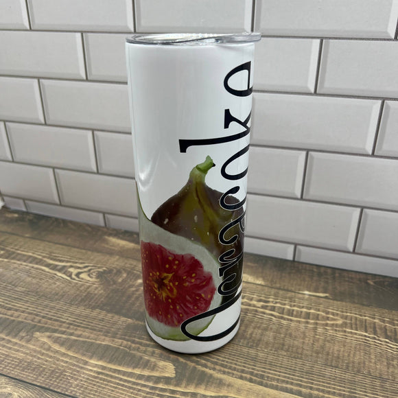 Fig 20 oz Tumbler - Customize it with your town Drinking Glass/Tumbler Blue Poppy Designs Art Only  