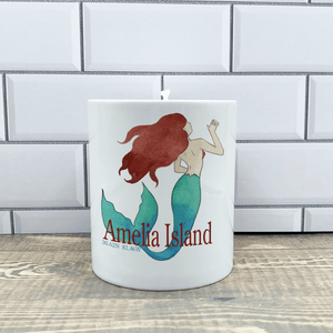 Mermaid Your Town Cotton Wick Candle Jar/Filled Candle Blue Poppy Designs Apples & Maple Bourbon Apples & Maple Bourbon 