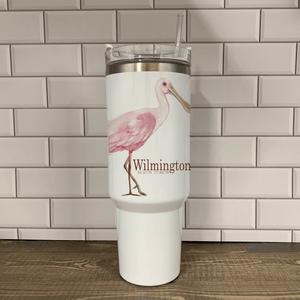 Spoonbill 40oz Tumbler - Name Drop with your town (Copy) Insulated Mug/Tumbler Blue Poppy Designs Art Only  