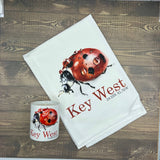 Ladybug (watercolor) 27x27 Kitchen Towel - Custom Your Town Kitchen Towel/Dishcloth Blue Poppy Designs   