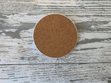 Nautical Map Round Sandstone Coasters (with Cork Back) Coasters Blue Poppy Designs   