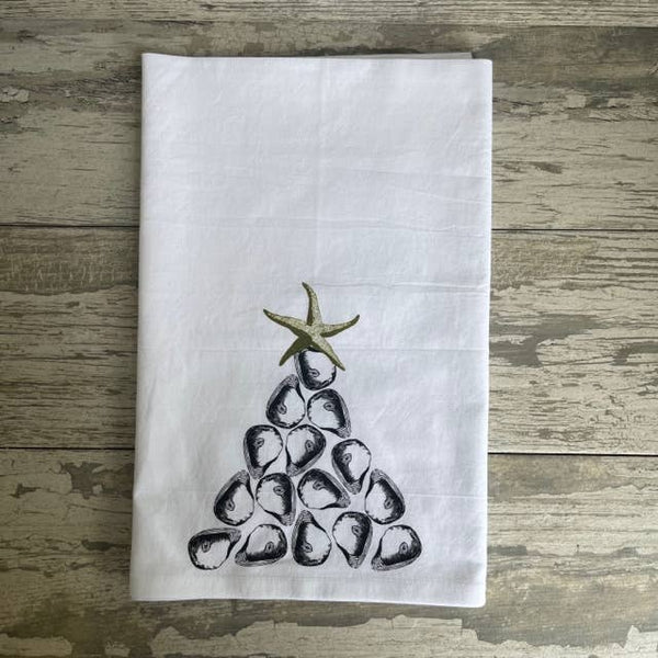 Watercolor Holly Monogrammed Christmas Kitchen Towels