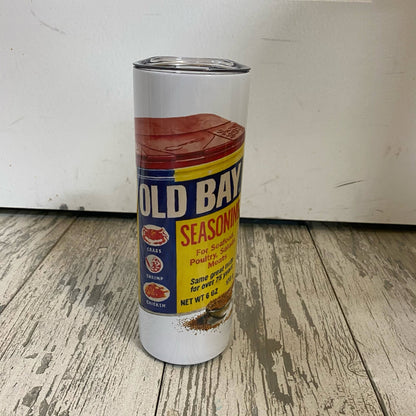 Old Bay (watercolor painting) 20 oz Tumbler Drinking Glass/Tumbler Blue Poppy Designs   