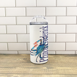 Blue Crab 4 in 1 Can Cooler - Customize it with your town Drinking Glass/Tumbler Blue Poppy Designs   