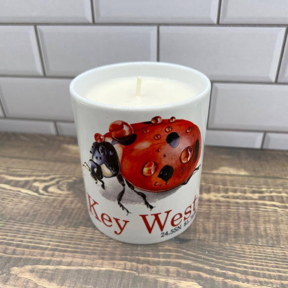 Ladybug ceramic Candle - Customize it with your town Jar/Filled Candle Blue Poppy Designs Apples & Maple Bourbon  