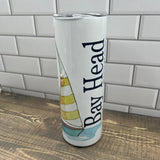 Sailboat 20 oz Tumbler - Customize it with your town Drinking Glass/Tumbler Blue Poppy Designs Your Town (Customized)  