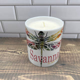 Dragonfly ceramic Candle - Customize it with your town Jar/Filled Candle Blue Poppy Designs Apples & Maple Bourbon  