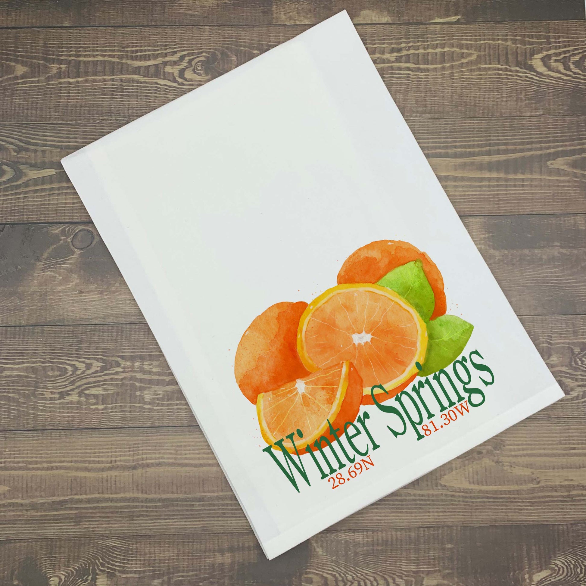 Oranges Kitchen Towel Kitchen Towel/Dishcloth Blue Poppy Designs Art Only  