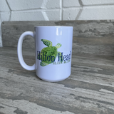 Watercolor Green Turtle Ceramic Mug Coffee Mug/Cup Blue Poppy Designs Default Title  