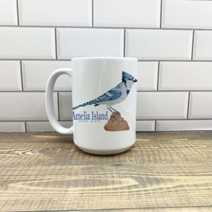 Blue Jay 15 oz Coffee Mug Coffee Mug Blue Poppy Designs Art Only  