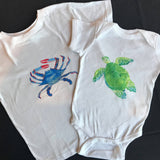 Watercolor Baby Onesie and Children's Tee Bodysuit - Baby Blue Poppy Designs   