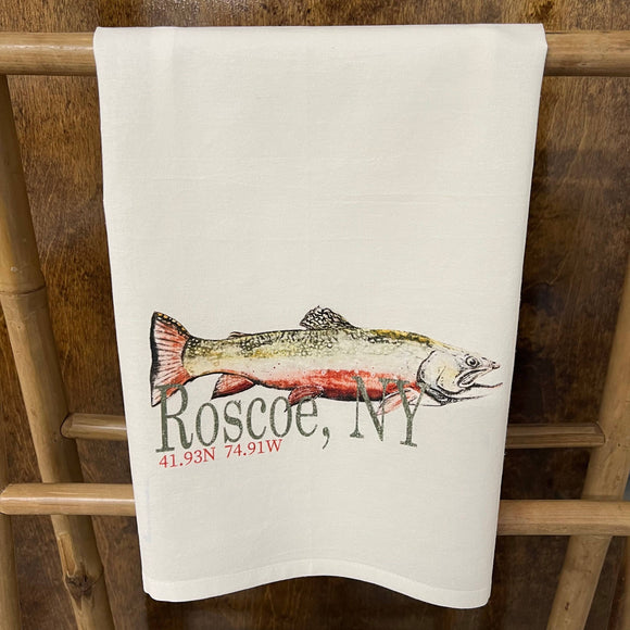 Custom Your Town Brook Trout 27x27 Kitchen Towel Kitchen Towel/Dishcloth Blue Poppy Designs Your Town (Customized)  