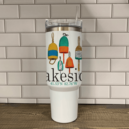 Buoys 40oz Tumbler - Name Drop with your town Insulated Mug/Tumbler Blue Poppy Designs Art Only  