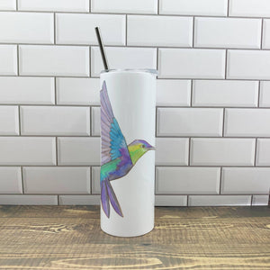 Hummingbird 20oz Tumbler - Customize it with your town Insulated Mug/Tumbler Blue Poppy Designs Art Only  