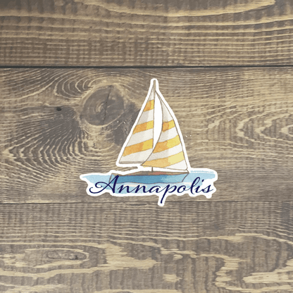 Sailboat Design Vinyl Stickers Sticker Blue Poppy Designs   