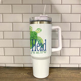 Green Turtle 40oz Tumbler - Name Drop with your town Insulated Mug/Tumbler Blue Poppy Designs   