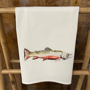 Brook Trout (watercolor) 27 x 27 Kitchen Towel Kitchen Towel/Dishcloth Blue Poppy Designs Art Only  