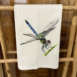 Dragonfly (Watercolor Painting) 27 x 27 Kitchen Towel Kitchen Towel/Dishcloth Blue Poppy Designs White Your Town (Customized) 