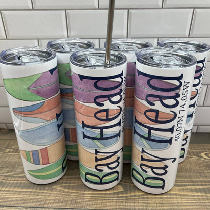 Surfboards 30 oz Tumbler - Customize it with your town Drinking Glass/Tumbler Blue Poppy Designs   
