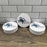 Blue Crab Ceramic Round Coaster - Customize with your town Coasters Blue Poppy Designs   