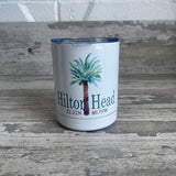 Palm Tree Low Ball Tumbler Drinking Glass/Tumbler Blue Poppy Designs Art Only  