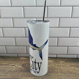 Sailfish 20 oz Tumbler - Customize it with your town Drinking Glass/Tumbler Blue Poppy Designs   