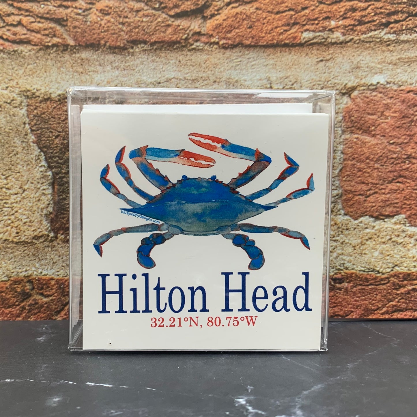 Crab Enclosure Cards - Set of 10 cards  Blue Poppy Designs   