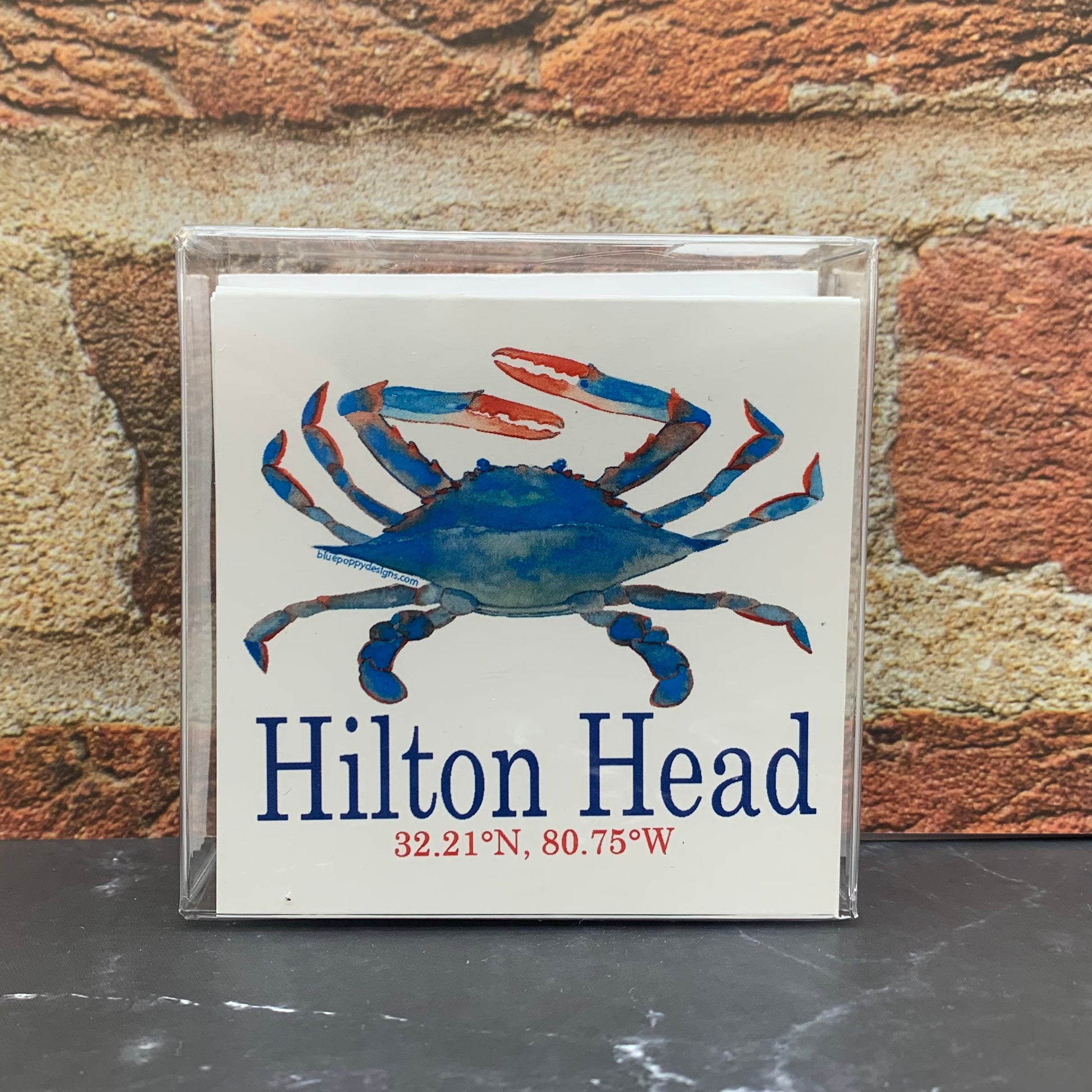Crab Enclosure Cards - Set of 10 cards  Blue Poppy Designs   