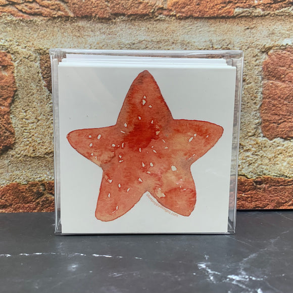 Starfish Enclosure Cards - Set of 10 cards  Blue Poppy Designs   