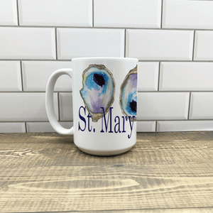 Oyster 15 oz Coffee Mug - Customize it with your town Coffee Mug/Cup Blue Poppy Designs   