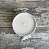 Oyster Shell candle - 13oz matte white ceramic candle vessel Jar/Filled Candle Blue Poppy Designs   