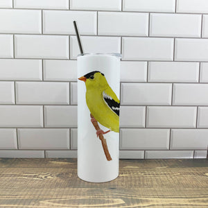 Gold Finch 20oz Tumbler - Customize it with your town Insulated Mug/Tumbler Blue Poppy Designs Art Only  