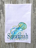 Custom Your Town Jellyfish 27x27 Kitchen Towel Kitchen Towel/Dishcloth Blue Poppy Designs   