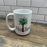 Palm Tree 15 oz Coffee Mug - Customize it with your town Coffee Mug/Cup Blue Poppy Designs Art Only  