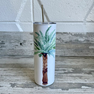 Palm Tree 30 oz Tumbler - Customize it with your town Drinking Glass/Tumbler Blue Poppy Designs Your Town (Customized)  