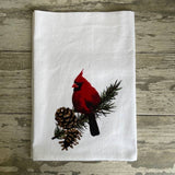 Watercolor Cardinal Kitchen Towel Kitchen Towel/Dishcloth Blue Poppy Designs   