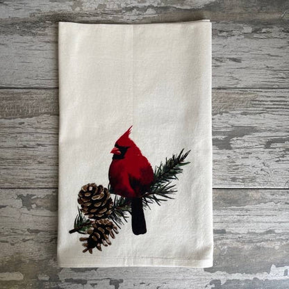 Watercolor Cardinal Kitchen Towel Kitchen Towel/Dishcloth Blue Poppy Designs   