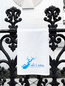 Your Lake Watercolor Kitchen Towel Kitchen Towel/Dishcloth Blue Poppy Designs white  