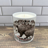Opossum ceramic Candle - Customize it with your town Jar/Filled Candle Blue Poppy Designs Apples & Maple Bourbon  