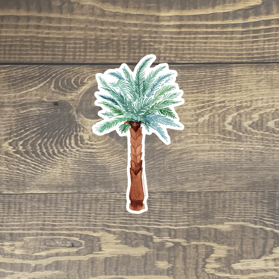 Palm Design Vinyl Stickers Sticker Blue Poppy Designs Default Title  