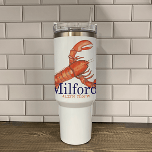 Lobster 40oz Tumbler - Name Drop with your town (Copy) Insulated Mug/Tumbler Blue Poppy Designs Art Only  