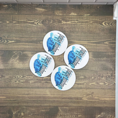 Turtle Ceramic Round Coaster - Customize it with your town Coasters Blue Poppy Designs Art Only  